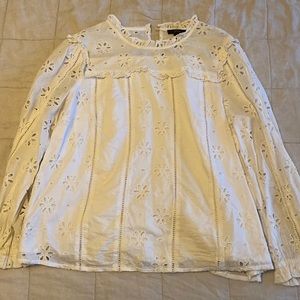 Jcrew off white blouse.